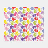 イースターウサギが付いているパターン フリースブランケット (正面(横))