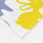 イースターウサギが付いているパターン フリースブランケット (角)