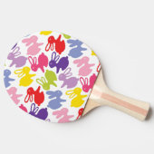 イースターウサギが付いているパターン 卓球ラケット (横)