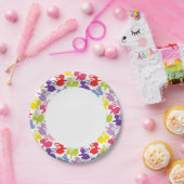 イースターウサギとのパターン ペーパープレート (パーティー)