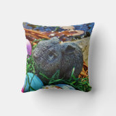 イースターウサギとゴルフボールバスケット クッション (裏面)