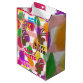 イースターウサギ色卵 ミディアムペーパーバッグ (裏面アングル)