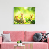 イースターウサギ キャンバスプリント (インサイチュ (リビング))