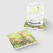 イースターウサギ ストーンコースター (横)