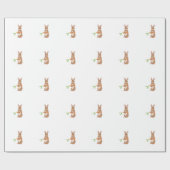 イースターウサギ ラッピングペーパー (フラット)