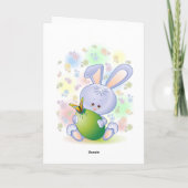 イースターウサギ（卵と花） シーズンカード (裏面)