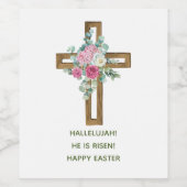 イースターウッドクロスピンクフローラ彼は上昇 ワインラベル (シングルラベル)