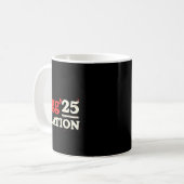 イースターエコノミーTシャツ 卵高騰 25面白い コーヒーマグカップ (正面左)