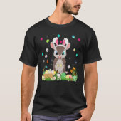 イースターエッグおもしろいアルマジロ復活祭 Tシャツ (正面)
