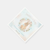 イースターエッグかわいいバニー春ブルーボーイベビーシャワー スタンダードカクテルナプキン (角)