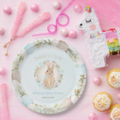 イースターエッグかわいいバニー春ブルーボーイベビーシャワー ペーパープレート (パーティー)