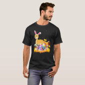 イースターエッグかわいいフェンネックキツネイースターサンデー Tシャツ (正面フル)