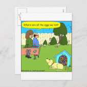 イースターエッグがあるところで456 -漫画を着色して下さい シーズンポストカード (正面/裏面)