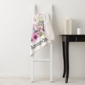 イースターエッグが咲き誇る可愛いバニーピンクの花 シェルパブランケット (インサイチュ)