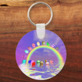 イースターエッグが虹に乗る キーホルダー (正面)