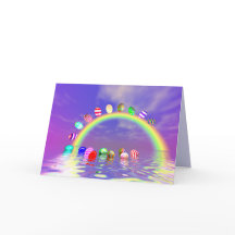 イースターエッグが虹に乗る