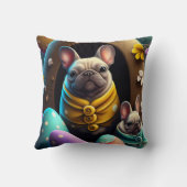 イースターエッグで愛らしいパグフェスティバルと可愛い クッション (裏面)