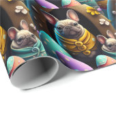 イースターエッグで愛らしいパグフェスティバルと可愛い ラッピングペーパー (ロールコーナー)