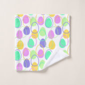 イースターエッグとアウトライン バスタオルセット (ウォッシュタオル)