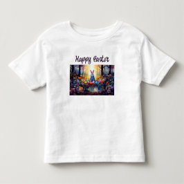 イースターエッグとクラシックイースターバニー トドラーTシャツ