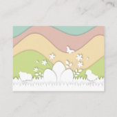 イースターエッグとシックパステルフローラ自然 プレイスカード (裏面)