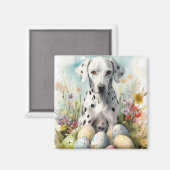 イースターエッグとダルマチア マグネット (正面/裏面)