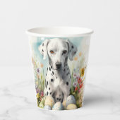 イースターエッグとダルマチア 紙コップ (正面)