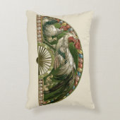 イースターエッグとニワトリ、ヴィンテージアールヌーボー アクセントクッション (正面(垂直))