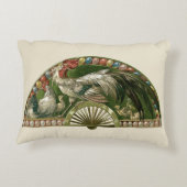 イースターエッグとニワトリ、ヴィンテージアールヌーボー アクセントクッション (裏面)
