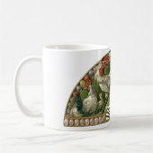 イースターエッグとニワトリ、ヴィンテージアールヌーボー コーヒーマグカップ (左)