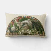 イースターエッグとニワトリ、ヴィンテージアールヌーボー ランバークッション (裏面)