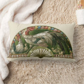 イースターエッグとニワトリ、ヴィンテージアールヌーボー ランバークッション (ブランケット)