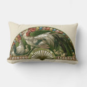 イースターエッグとニワトリ、ヴィンテージアールヌーボー ランバークッション (正面)