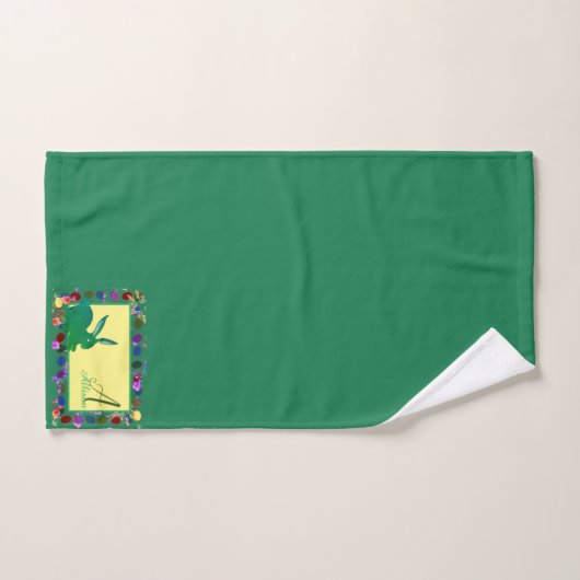 イースターエッグとバニーモノグラムバスタオルセット バスタオルセット (ハンドタオル)