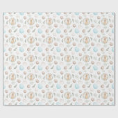 イースターエッグとバニーラッピング紙 ラッピングペーパー (フラット)