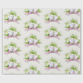 イースターエッグとピンクリボン ラッピングペーパー (フラット)