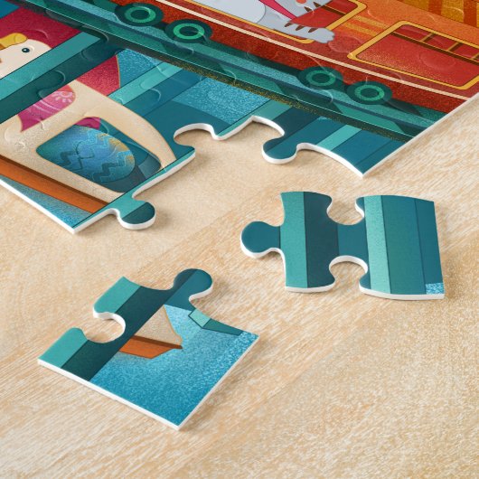 イースターエッグとブンニーファンタジー界 ジグソーパズル (側面)