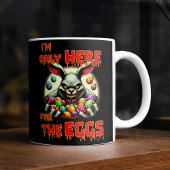 イースターエッグと不気味カラフルなイースターバニー コーヒーマグカップ