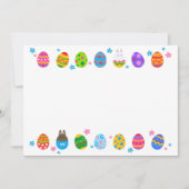 【イースターエッグと兎 横並び(ふちギザ】イースターエッグ&ウサギ（ギザギザ） シーズンカード (正面)