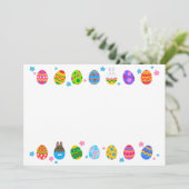 【イースターエッグと兎 横並び(ふちギザ】イースターエッグ&ウサギ(ギザギザ) シーズンカード (スタンド正面)