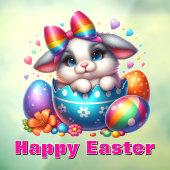 イースターエッグと卵殻カラフルのバニー ウィンドウサイン (シート3)