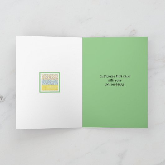 イースターエッグと春の花グリーティングカード カード (内部)