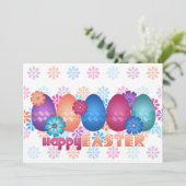 イースターエッグと春の花 招待状 (スタンド正面)