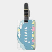 イースターエッグと春自然 ラゲッジタグ (正面縦)