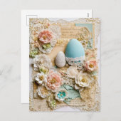 イースターエッグと花 シーズンポストカード (正面/裏面)