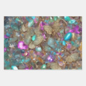 イースターエッグと花。007ラッピング紙シート ラッピングペーパーシート (正面3)