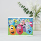 イースターエッグと顔 シーズンポストカード (スタンド正面)