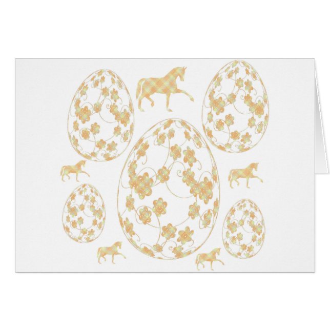 イースターエッグと馬 (正面横)