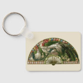 イースターエッグと鶏、ヴィンテージアートヌーボー キーホルダー (裏面)