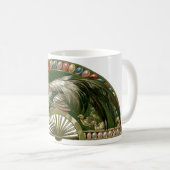 イースターエッグと鶏、ヴィンテージアールヌーボー コーヒーマグカップ (正面右)